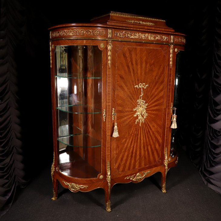 梵尼斯欧洲西洋老古董家具19世纪法国著匠林克Linke签名作品边柜