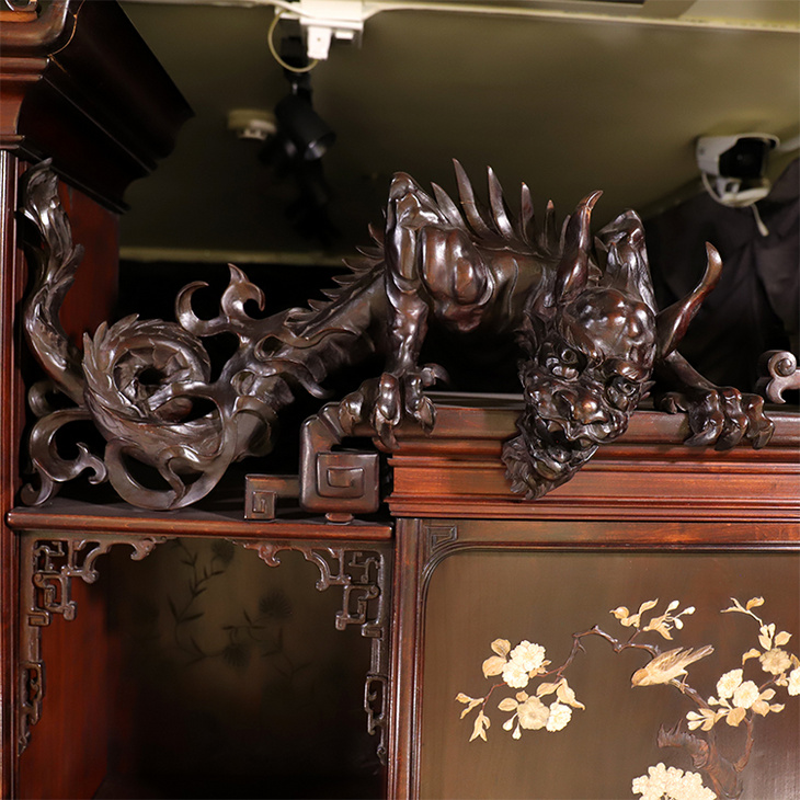 梵尼斯欧洲西洋老古董家具19世纪法国东方风格藏宝阁楠木珍贵材质
