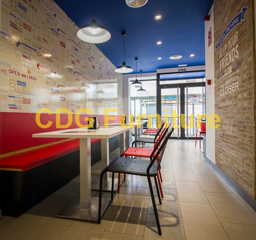 连锁餐厅餐饮 品牌餐厅 西餐厅咖啡店 主题餐厅家具餐椅 796S-H45-ALU
