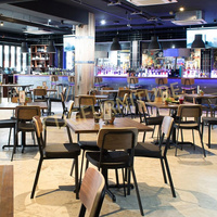 購物中心餐飲店 烤魚燒烤店 主題特色餐廳家具餐椅 705-H45-STW