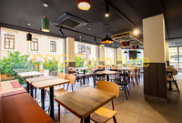 高檔定制 個(gè)性主題餐廳 壽司店咖啡館家具餐椅 658C-H45-STW