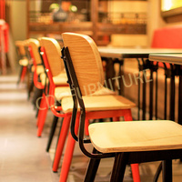 日式燒烤烤肉店 自助無(wú)煙炭烤肉 牛排咖啡廳餐椅 658B-H45-STW