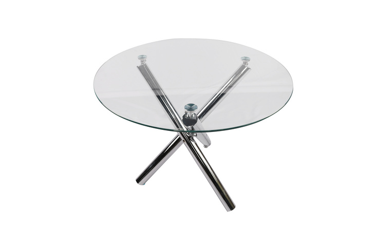 现代钢化玻璃圆餐桌