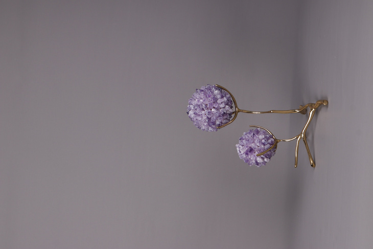 球（2PCS)-紫晶花B0315