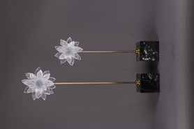 大理石底+花-透石膏片+蓝晶柱B0448-B0449