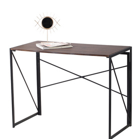 现代简易板式折叠桌铁艺办公桌台式电脑桌家用写字学习书桌F10046