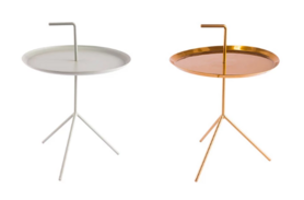Danish design furniture 3 legs metal side coffee end table small