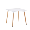 MDF WOOD top simple style round leg dining table for restaurant and home
