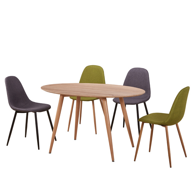 simple design modern metal MDF wood top dining table