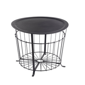 Living room home decor small coffee tables metal tray metal iron wire side tables