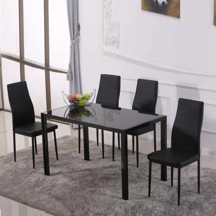 Modern black and white home dining table