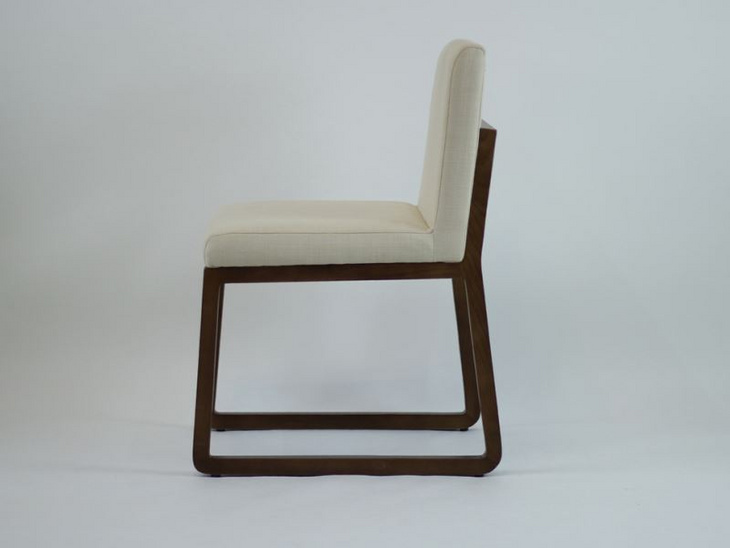 北欧轻奢餐椅家用现代极简意式休闲布艺网红千鸟格单人实木软垫餐椅 C231-1