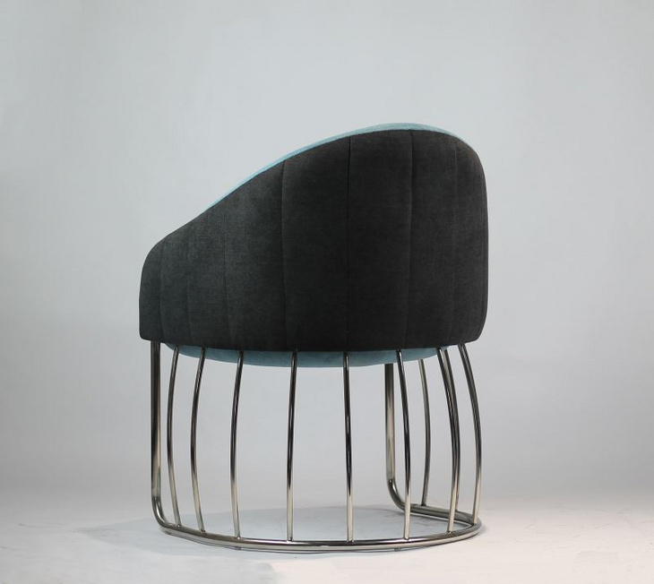 新款北欧吧台椅铁艺沙发椅家用高脚凳现代餐椅金属铁线酒吧餐椅 C418