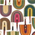 【孤品】非洲进口加纳手工双面编织草编扇子墙面装饰挂件