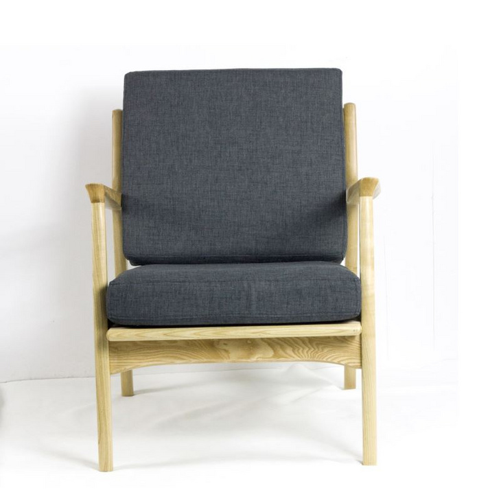 轻奢单人沙发椅北欧简约客厅皮布沙发组合靠背休闲椅子 S314-1