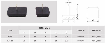 耐磨脚钉保护垫脚钉脚垫毛毡脚垫桌椅毛毡脚钉垫