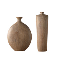 樹(shù)脂工藝品家居斜紋花瓶現(xiàn)代簡(jiǎn)約辦公室家庭創(chuàng)意插花擺飾一件代發(fā)