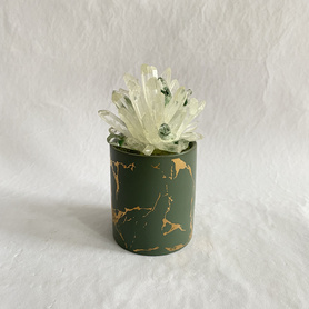 摆件-小盆栽-白水晶柱+绿水晶柱B20201231