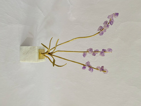 摆件-水仙花-大理石底+紫晶花B20201187