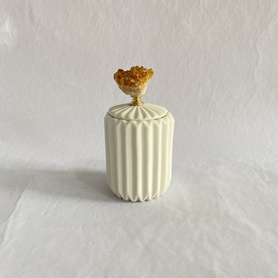 糖果罐-白瓷+黄晶簇C20201300