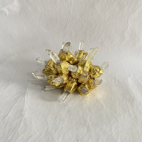 摆件-白水晶柱+螺包金 小B20201313