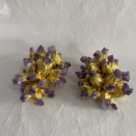 摆件-紫晶花+螺包金 B20201314-B20201315