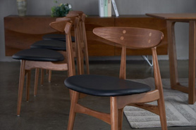 实木餐椅餐厅现代简约家用北欧家具凳子成人靠背椅蝴蝶椅子 C201
