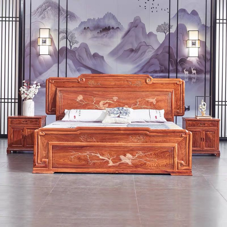 實(shí)木中式床