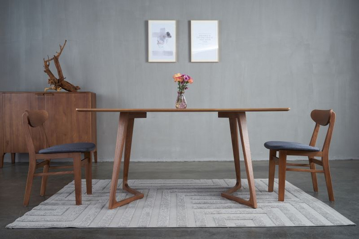 北欧风格现代简约餐桌白蜡木全实木桌椅家用小户型饭桌餐厅家具 T526-160