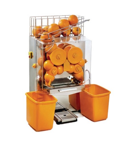 科式2000E2半自动商用大型鲜橙榨汁机塑料果皮桶橙子机110V/60HZ