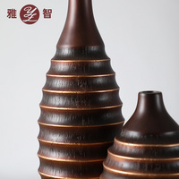 熱銷創(chuàng)意樹脂客居客廳臥室插花大線圈花瓶裝飾擺件