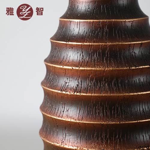 廠家直銷家居裝飾藝術(shù)品樹脂盤創(chuàng)意線條圓球造型擺件