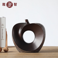 現(xiàn)代簡(jiǎn)約客廳裝飾藝術(shù)擺件創(chuàng)意雙面蘋(píng)果線條造型