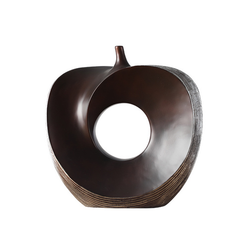 現(xiàn)代簡(jiǎn)約客廳裝飾藝術(shù)擺件創(chuàng)意雙面蘋(píng)果線條造型