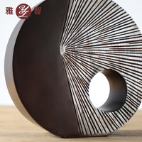 熱銷創(chuàng)意現(xiàn)代家居裝飾 樹脂雙面臺燈燭臺工藝禮品定制