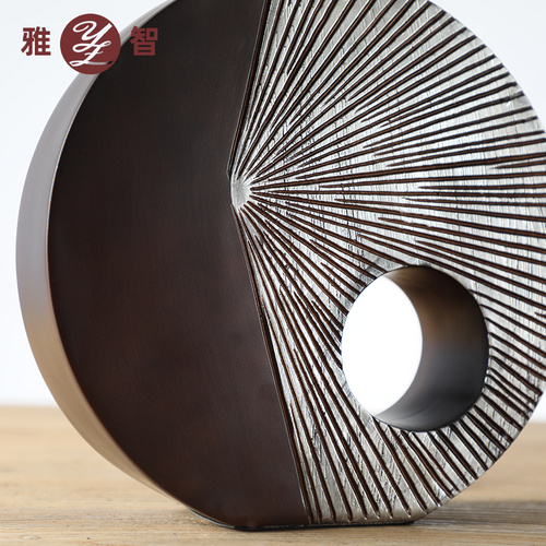 熱銷創(chuàng)意現(xiàn)代家居裝飾 樹脂雙面臺燈燭臺工藝禮品定制