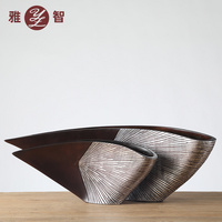 熱銷創(chuàng)意現(xiàn)代家居裝飾 樹脂雙面臺(tái)燈燭臺(tái)工藝禮品定制