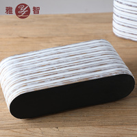 廠家直銷(xiāo)創(chuàng)意樹(shù)脂家居裝飾工藝品雙線圈木花瓶擺件