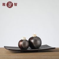 熱銷創(chuàng)意現(xiàn)代家居裝飾 樹脂雙面臺燈燭臺工藝禮品定制