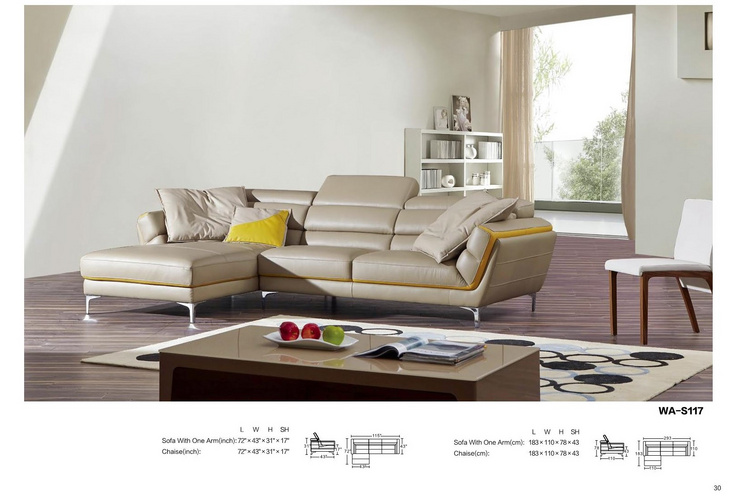 Menoir Modern Italian Leather Sofa沙发