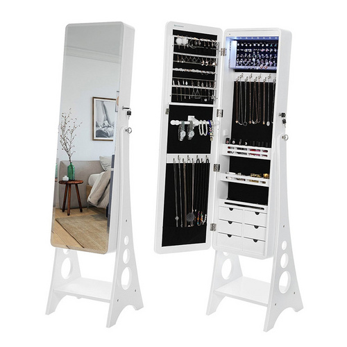 2020 hot sale acrylic makeup organizer 4 drawers mirrored jewelry cabinet home furniture
