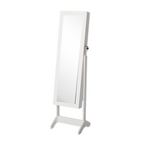 Vintage Furniture Floor Mirrored Jewelry Cabinet