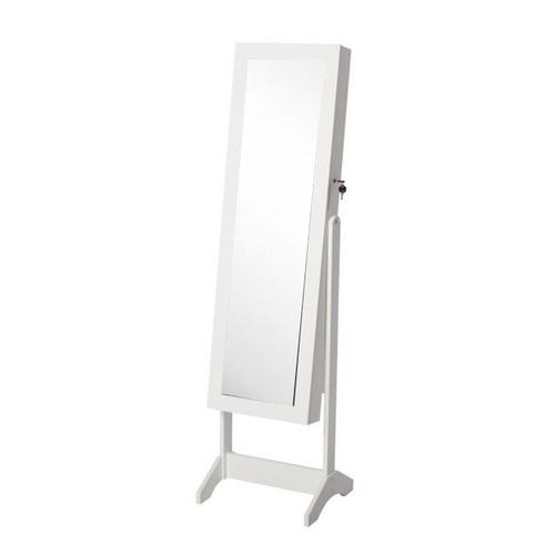 Vintage Furniture Floor Mirrored Jewelry Cabinet