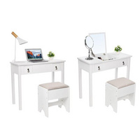 Modern bedroom vanity table dresser with mirror for girl