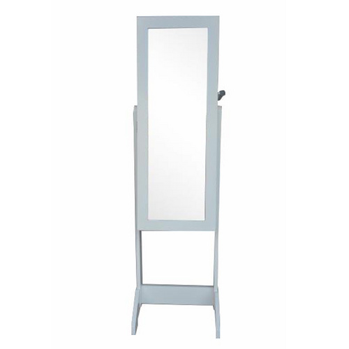 Armoire Floor Standing Organizer Mirrored Jewelry Cabinet