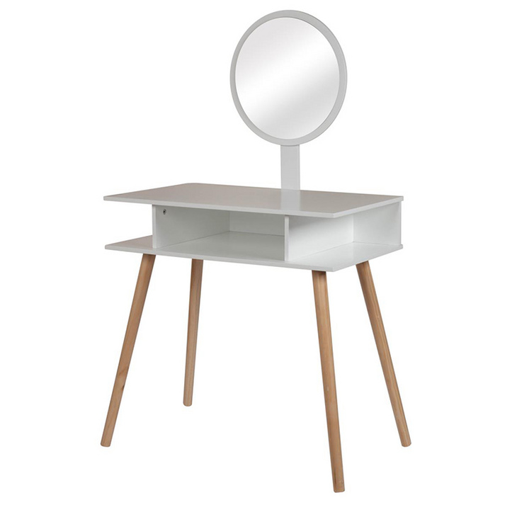 Best Contemporary Dressing Table With Mirror,Teak Wooden Beautify White Mirror Dressing Table
