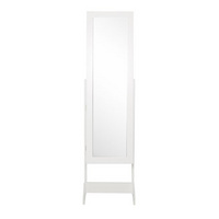Vintage Furniture Floor Mirrored Jewelry Cabinet