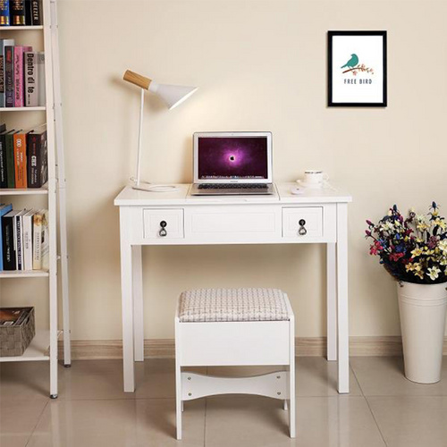Modern bedroom vanity table dresser with mirror for girl