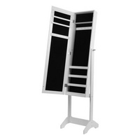 Standing mirror wooden classic jewelry cabinet