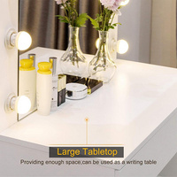 Modern White Led Vanity Dressing Table And Stool Set